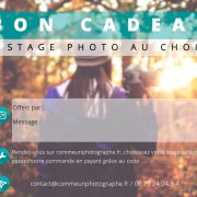 Bon cadeau 1 stage photo au choix